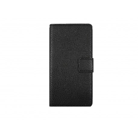 Pochette pour Sony Xperia E3 simili-cuir noir + film protection écran