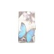 Pochette pour Wiko Sunset papillon bleu + film protection écran