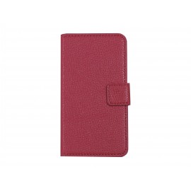 Pochette simili-cuir pour Nokia Lumia 630 rose + film protection écran