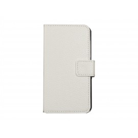 Pochette simili-cuir pour Nokia Lumia 630 blanche + film protection écran