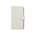 Pochette simili-cuir pour Nokia Lumia 630 blanche + film protection écran