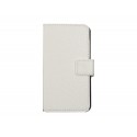 Pochette simili-cuir pour Nokia Lumia 630 blanche + film protection écran