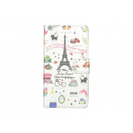 Pochette simili-cuir pour Nokia Lumia 630 Paris Tour Eiffel+ film protection écran