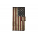 Pochette simili-cuir pour Nokia Lumia 630 USA/Etats-Unis+ film protection écran