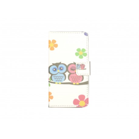 Pochette pour Samsung Galaxy Core 4G hibou + film protection écran offert