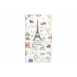 Pochette pour Samsung Galaxy Core 4G Tour Eiffel+ film protection écran offert