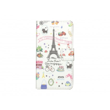 Pochette pour Samsung Galaxy Core 4G Tour Eiffel+ film protection écran offert