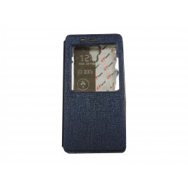 Pochette Inote pour Xiomi MI4 bleue nuit+ film protection écran