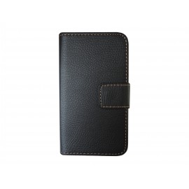 Pochette simili-cuir pour Nokia Lumia 530 noire+ film protection écran