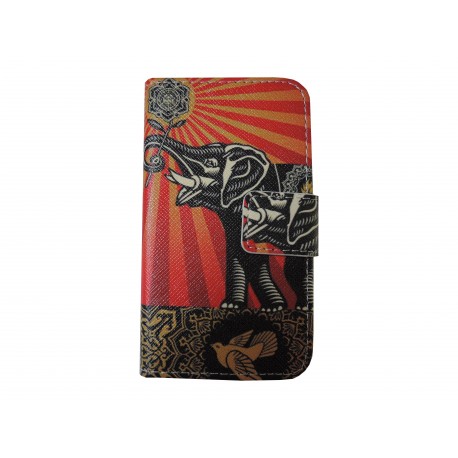 Pochette simili-cuir pour Nokia Lumia 530 éléphant + film protection écran