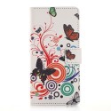 Pochette pour Wiko Rainbow papillons multicolores + film protection écran