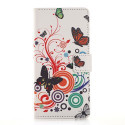 Pochette pour Samsung Galaxy Note 3 Lite/Neo papillons multicolores  + film protection écran