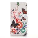 Pochette pour Wiko Ridge Fab 4G papillons multicolores