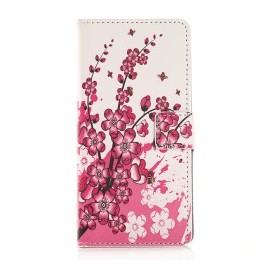 Pochette pour Wiko Ridge Fab 4G petites fleurs roses