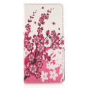 Pochette pour Sony M4 Aqua petites fleurs roses