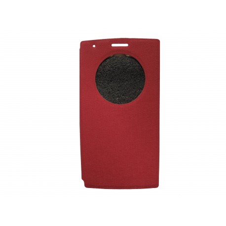 Pochette Inote LG G4 rouge + film verre trempé Incassable