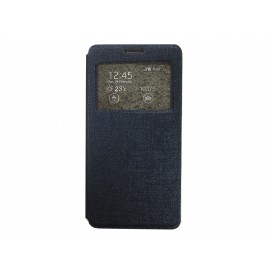 Pochette Inote Samsung Galaxy J7 bleue nuit + film verre trempé Incassable